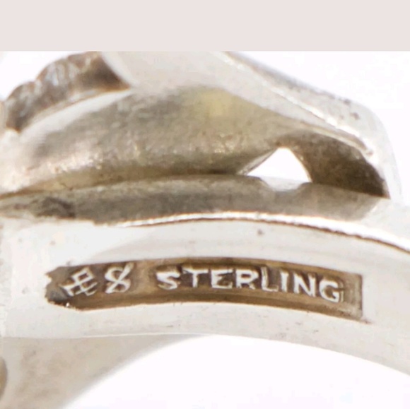 Vintage Sterling Grapevine Spoon Handle Ring 11. 5 - Picture 5 of 7